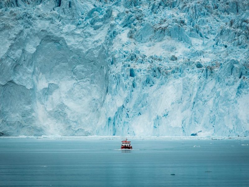 Famous Eqi Glacier in Greenland